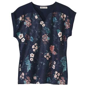 Atlas for Women Womens/Ladies Floral T-Shirt / Navy